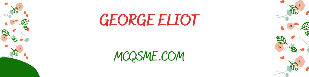 George Eliot mcqs