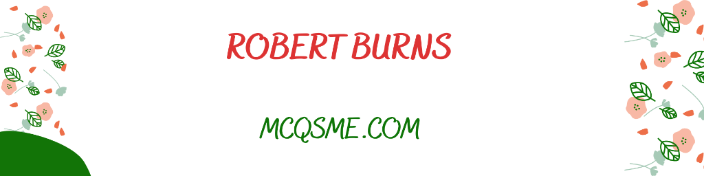Robert Burns mcqs