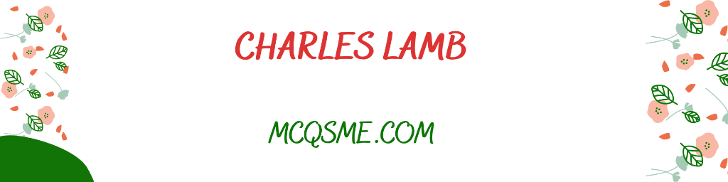 Charles Lamb mcqs