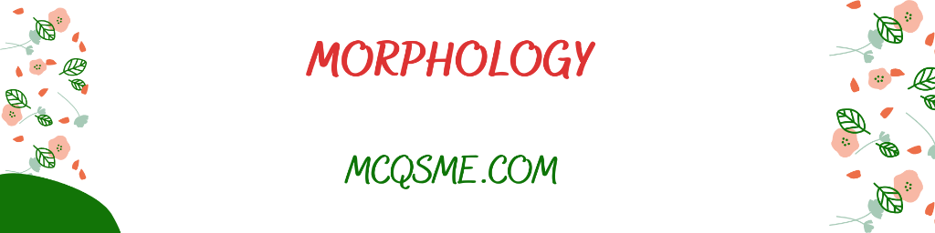 Morphology mcqs