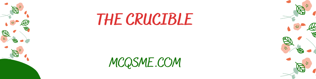 The Crucible mcqs