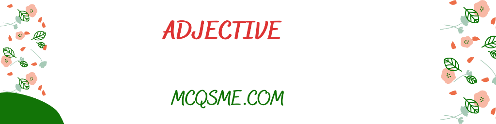 Adjective mcqs