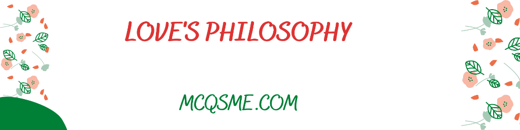 Love's Philosophy mcqs